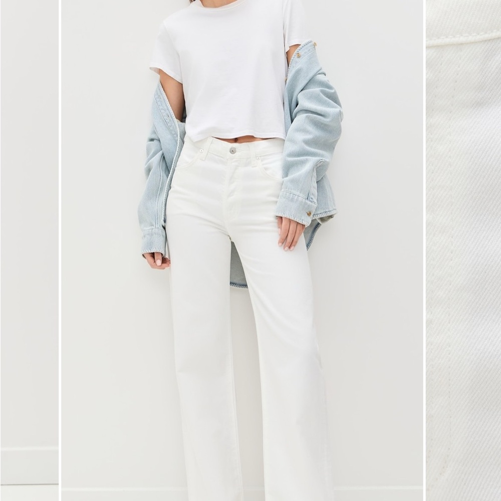 Citizens of Humanity Annina trouser jeans in Soft White. Sz 34